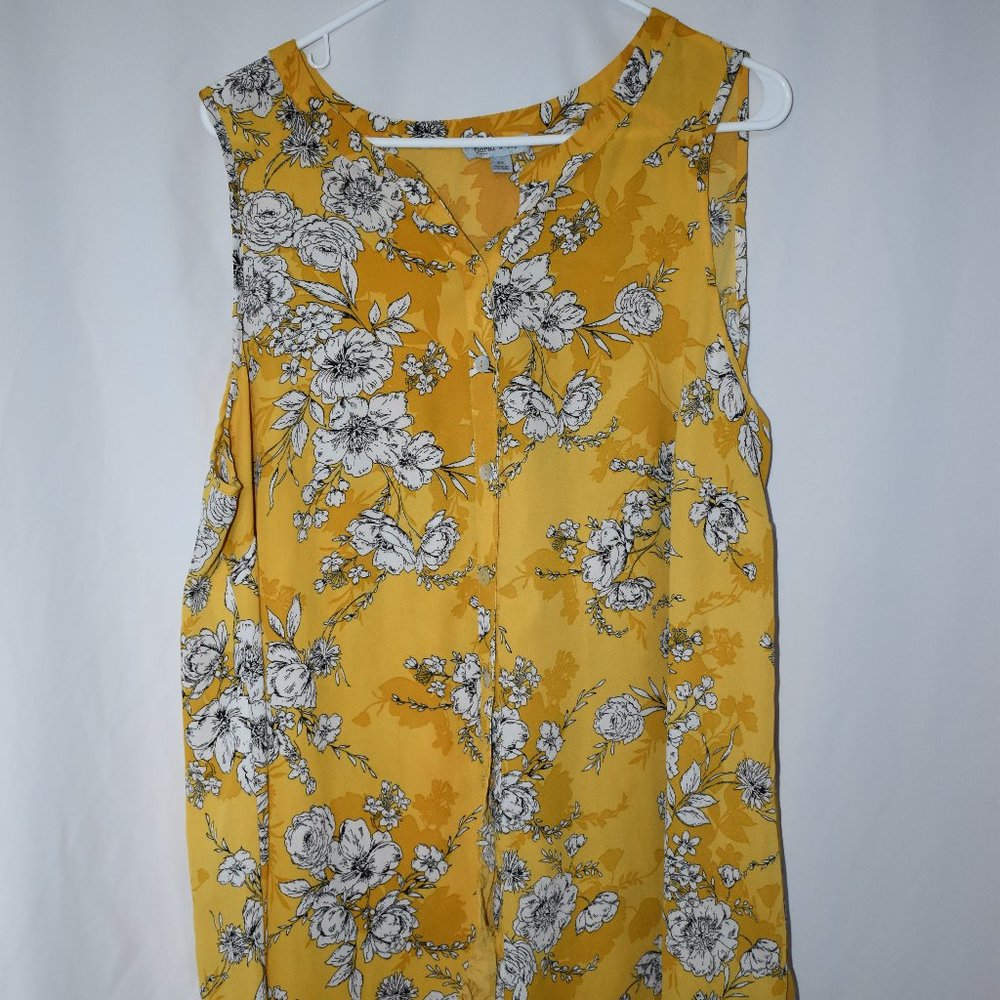 Floran And Ivy Floral Sleeveless Blouse Sz 2X